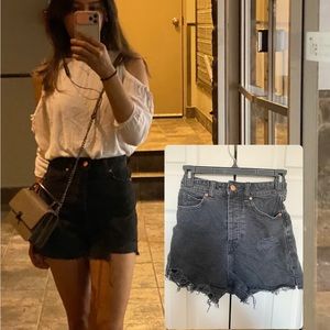 Zara ripped mom fit shorts